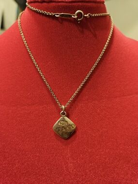 Tiffany & Co. sterling silver and 18K yellow gold necklace